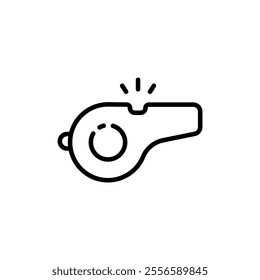 Simple whistle vector illustration with simple line design suitable for icon