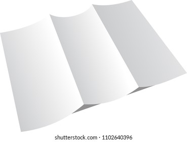 A simple white 3 fold brochure mock up