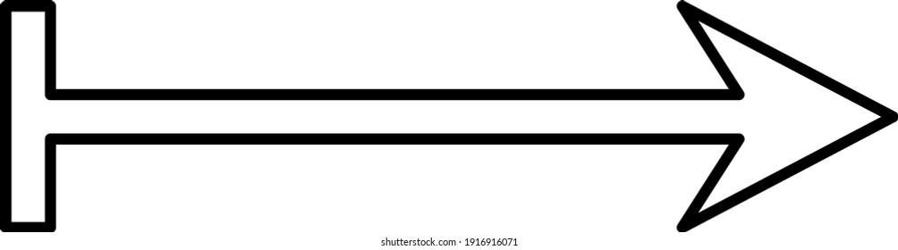 Einfache, weiße Pfeil nach rechts, Illustration, Vektorgrafik auf weißem Hintergrund.