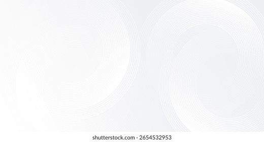 Fundo branco simples com linhas de círculo branco futuro digital moderno abstrato