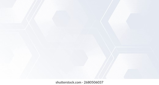 Simple white background with gradient color and artistic dynamic lhexagon abstract simple modern