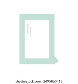 Ilustración de espejo de fondo blanco simple