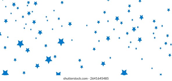 Simple white background with scattered blue stars, ideal for minimal, playful, festive, or decorative abstract designs in digital or print formats.