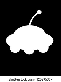 Simple white and black ufo