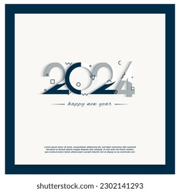 with a simple white and blue combination, it makes the 2024 new year numbers beautiful.