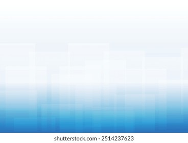 Fondo de gradación blanco y azul simple con cuadrados superpuestos