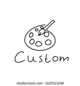 simple white board doodle illustration about customize for animation or presentation