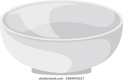 Simple white bowl with smooth, elegant curves