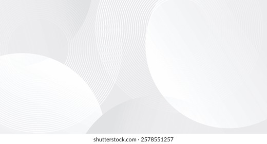 Simple white circle geometric abstract background overlap layer on bright space design simple abstract modern