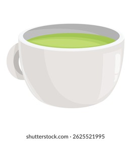 Simple white cup holding vibrant green matcha tea, inviting you to enjoy its unique taste and calming properties
