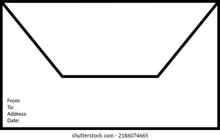 A simple white envelope , envelope with sending information , letter , message