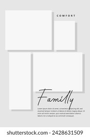 Simple white frame photo design