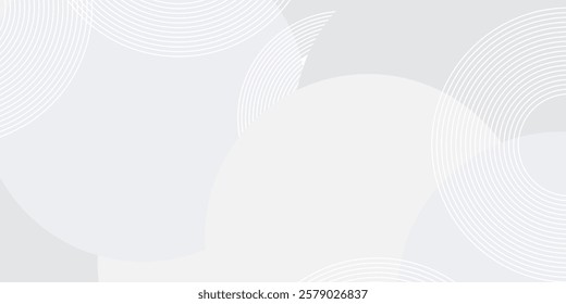 Simple white geometric abstract background overlap layer on bright space with lines effect decoration. Modern graphic design simple modern abstract