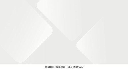 Simple white geometric abstract background overlap layer on bright space with rounded rhomb effect decoration