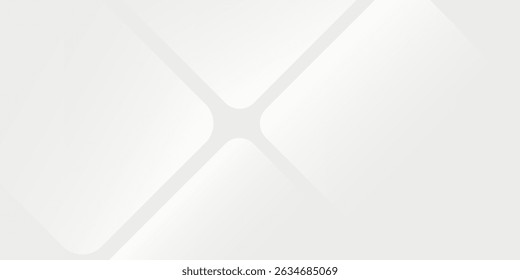 Simple white geometric abstract background overlap layer on bright space with rounded rhomb effect decoration good