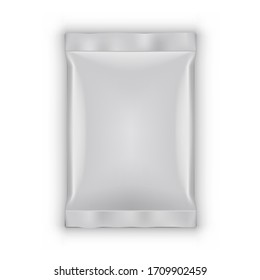 Simple White Glossy Packaging Transparent Isolated On White Background. EPS10 Vector