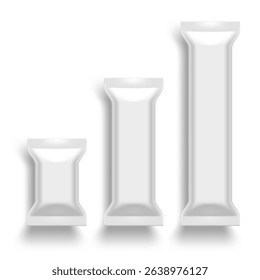 Simple White Glossy Packaging Transparent Isolated On Background. EPS10 Vector
