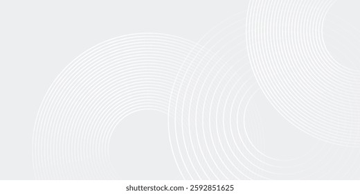 Simple white glowing geometric lines on gray background. Suit for cover poster modern design art backdrop