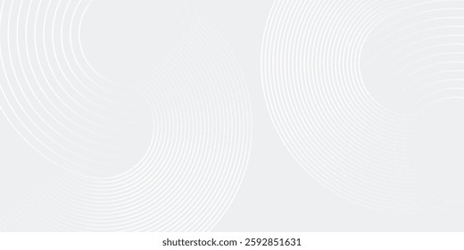 Simple white glowing geometric lines on gray background. Suit for cover poster modern design art
