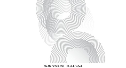 Líneas geométricas brillantes blancas simples en la tecnología agradable del arte del fondo gris