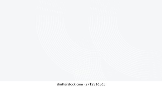 Simple white glowing geometric lines. Abstract shiny blue circle lines pattern. Futuristic technology concept. Suit for cover poster vector