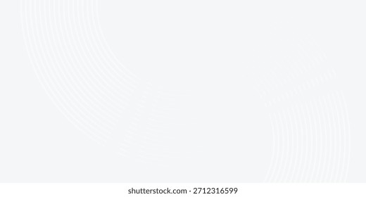 Simple white glowing geometric lines. Abstract shiny blue circle lines pattern. Futuristic technology concept. Suit for cover poster vector