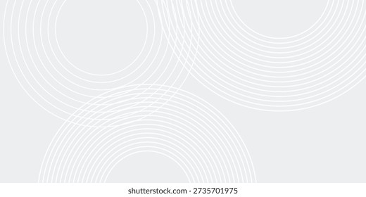 Simple white glowing geometric lines on gray background. Suit for cover poster modern design art backdrop