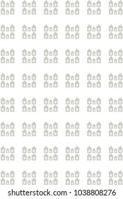 Simple white and gray backdrop with a pattern of houses