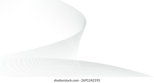 Simple white and gray color background with geometric round shape and modern stripes. Vector illustration modern abstract design art