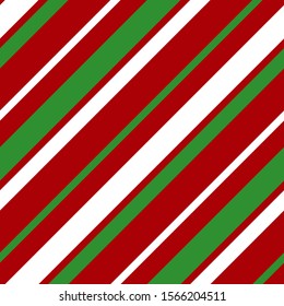 Simple white green red strip line seamless pattern abstract background. Christmas season, birthday holiday gift paper wrap. Repeat ornament for fabric print, wallpaper decor. Flat vector illustration