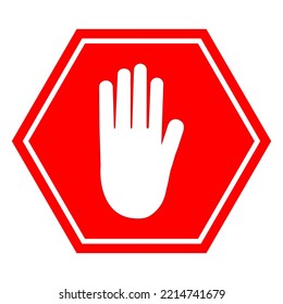 Einfaches weißes Händlerhalteschild auf weißem Hintergrund.Vektorgrafik.