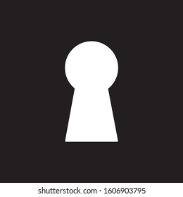The simple white key hole