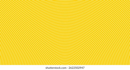 simple white line circular pattern on yellow.