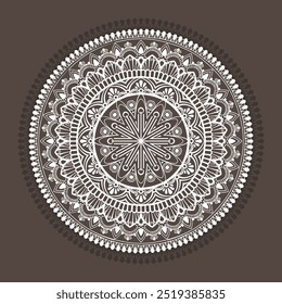 Simple white mandala background design
