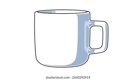 A Simple White Mug A Vessel for Warm Drinks Like Coffee or Tea