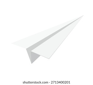 Icono de avión de papel blanco simple