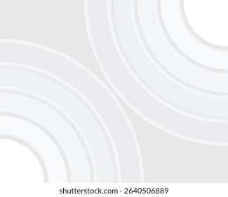 simple white paper background, 3D bent smooth curves, elegant white gray background, futuristic light gray circle shadows wallpaper, clear blank subtle business card, poster, wallpaper template design