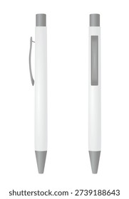Simple white pen. vector illustration