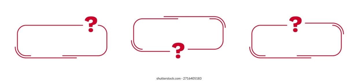 Plantilla de cuestionario blanco simple con signos de interrogación rojos audaces, ideal para diseños educativos o interactivos.