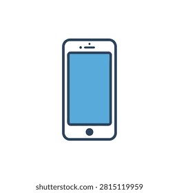A simple white smartphone device icon