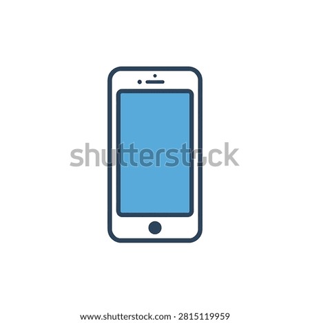 A simple white smartphone device icon