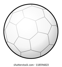 A simple white soccer ball.
