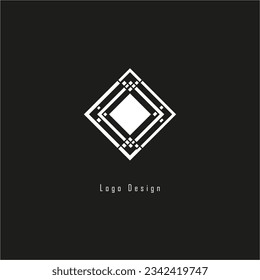 Un diseño de logotipo de cuadrados blancos simple