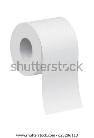 Similar – Toilettenpapierrolle am Toilettenhalter hängend