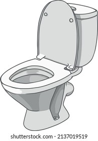 inodoro blanco simple en vector