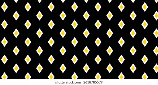 simple white yellow rhombus pattern on dark.