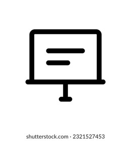 Simple Whiteboard icon. The icon can be used for websites, print templates, presentation templates, illustrations, etc