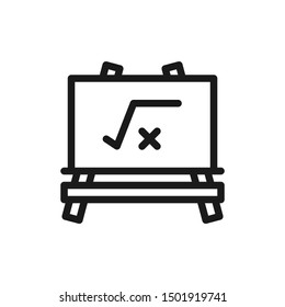 Simple whiteboard icons with formula in line style design on white background. Suitable for education, school, business, website app and pattern design. Pixel Perfect 48x48. Vector EPS 10.