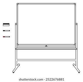 Einfaches Whiteboard, Marker, Radierergrafik, Vektorgrafik