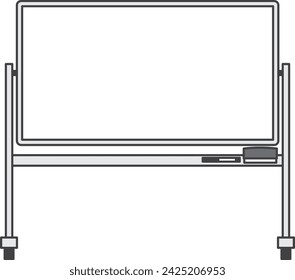simple whiteboard with outline.
Frame for teaching lessons and writing explanations.
